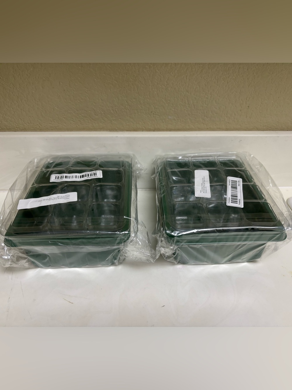 Green Seedling Starter Trays - Set of 2
